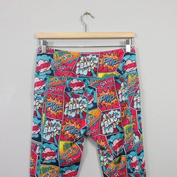 Constantly Varied Gear Leggings Women M Comic Book Pop Art Print Athleisure 242 - Picture 3 of 11
